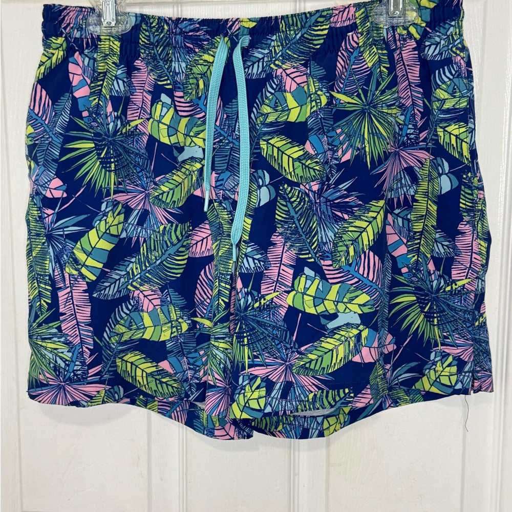 Chubbies Mens Swim Trunks Sz S Palms Pocket Drawstring Mesh Brief Lined